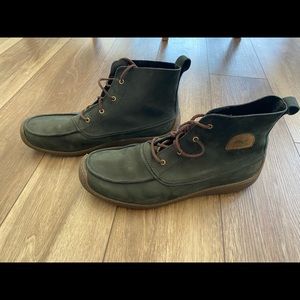 SOREL MEN’S LEATHER BOOTS WITH WATERPROOF SOLE BLACK